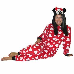 Minnie Mouse Women's Hoodie Pajama Size M,XL